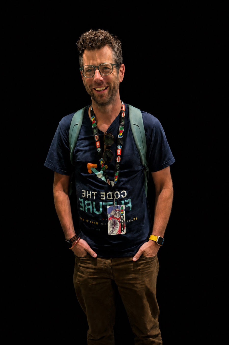 Jonathan Nichols, founder of Ánimo AI Consulting, at an AI development event